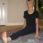 Hanumanasana position