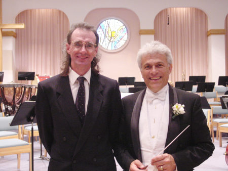 Jerry with Wesley John Schumacher, conductor of the Venice Symphony of Florida